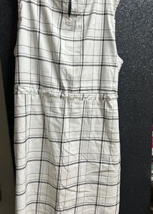 Plaid Drawstring Dress