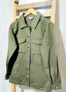 Boho Embroidered Olive Jacket size-38-40