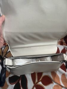 Chic White Studded Crossbody Purse