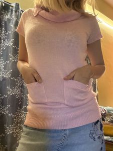 Cute Pink Knit Top