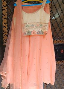 Peach Ethnic Skirt