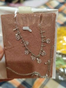 White Stones Chain Necklace