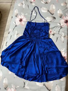 Royal Blue Backless Mini Dress