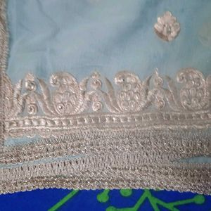 Beautiful Purple &amp; Pista Colour Dupatta Combo