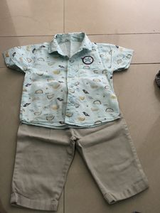 Boys&#39; Dinosaur Shirt &amp; Khaki Pants Set