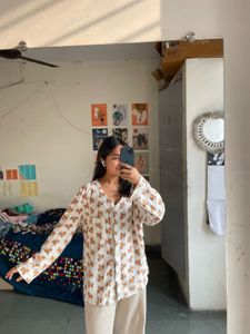 Patterned Long Sleeve Top