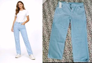 Light Blue Wide-Leg Jeans