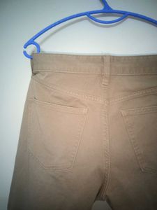 Uni Qlo - Khaki Colored Cotton Jeans