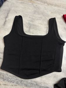 Combo Red And Black Corset Type Top