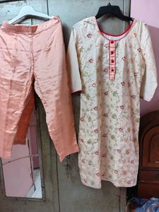 Beautiful Weaving Kurti Pant Dupatta Set