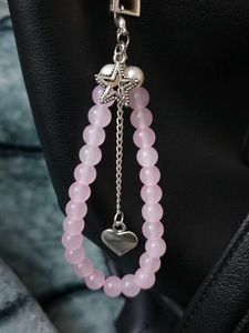 Pink Beaded phone charm