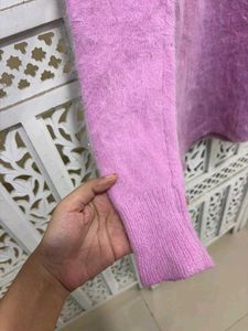 Pink Fuzzy Knit Sweater D