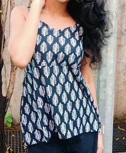 Short Kurti | Black Kurta Single Strap New