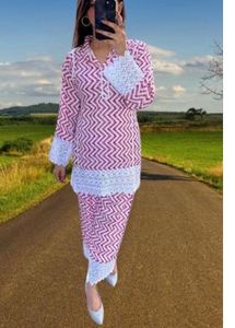 Pink Rich Look Co Ord Set