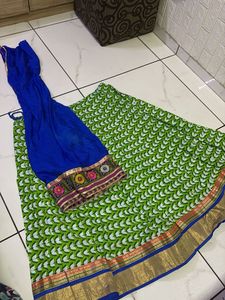 Green Lehenga Choli with Dupatta