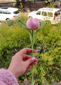 Handmade Crochet Tulip Pink