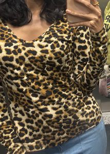 Shein Animal Print Top