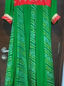 Ethenic Bandhej Gown. (New Year Sale)