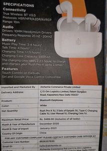 (Blutooth Earphones) RUSH Pro-X True Wireless