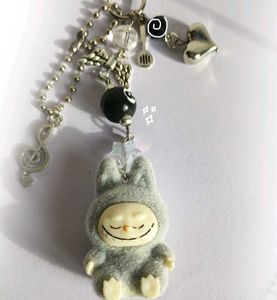 Grey Labubu Keychain