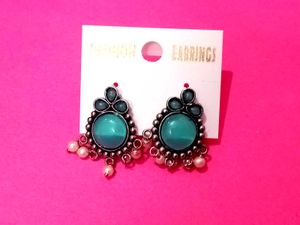 Boho Turquoise Drop Earrings