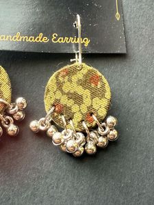 Handcrafted Fabric Jhumki Earrings 🌿✨