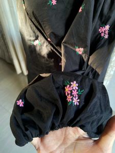 Floral Embroidery Wrap Around