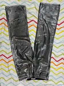 Metallic Silver Pants