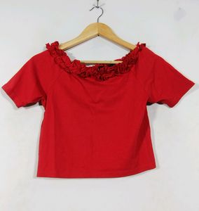 Calgari Red Crop Top (Women)