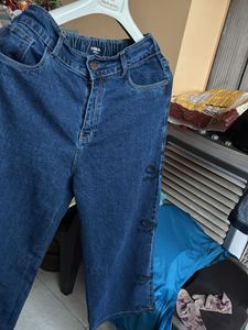 Dark Blue Wide Leg Jeans