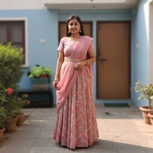 Elegant Pink Lehenga Choli