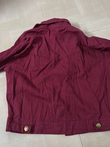 Maroon Denim Jacket