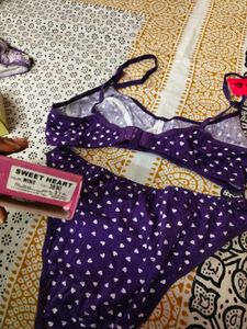 Purple Bra &amp; Panty Set