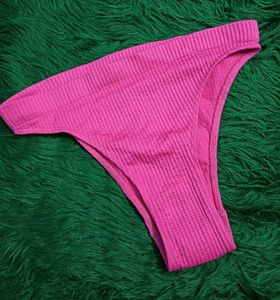 Pink Ribbed Bikini Bottom🖤