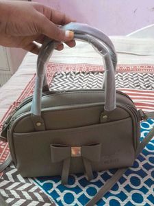Olive Green Bow Accent Crossbody Bag
