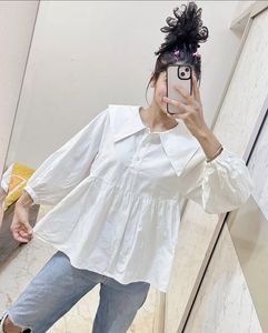White Peter Pan Collar Top