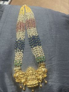 Elegant Beaded Lakshmi Necklace
