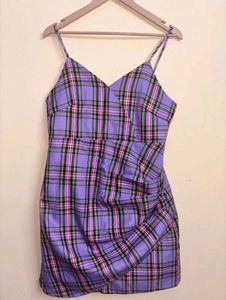 Cute Korean Check Dress