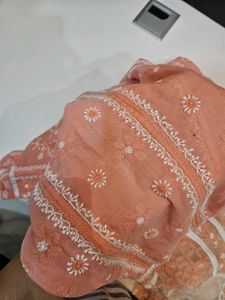 Peach Embroidered Dress