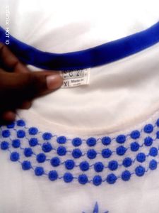 Rayal Blue Chiffon Kurta