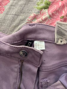 Purple Wide Leg Jeans