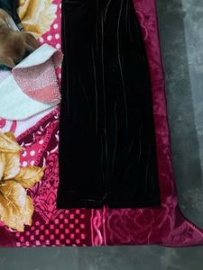 Elegant Black Velvet Pants