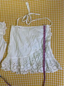 Offwhite Soft Cotton Coord Set Bust 36
