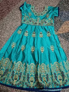 Peacock 🦚 Colour Xxl Anarkali Ethnic Gown..