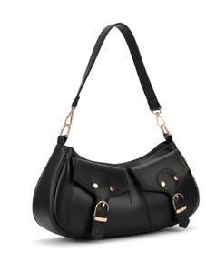 Black Leather Shoulder Bag