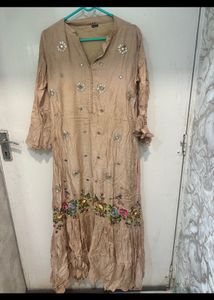 Party Wear Anarkali Style Kurti With Frills