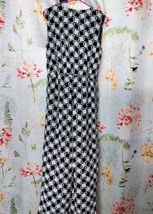 Comfy Jumpsuit Black And White