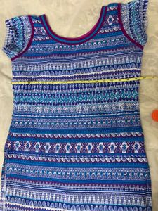 Blue &amp; White Contemporary Kurta