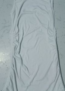 White Drawstring Bodycon Dress