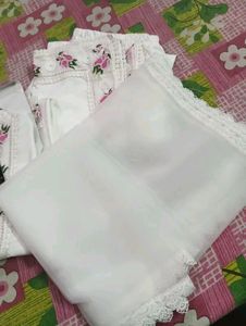White  Pakistani kurta set all size🛒❤️💕